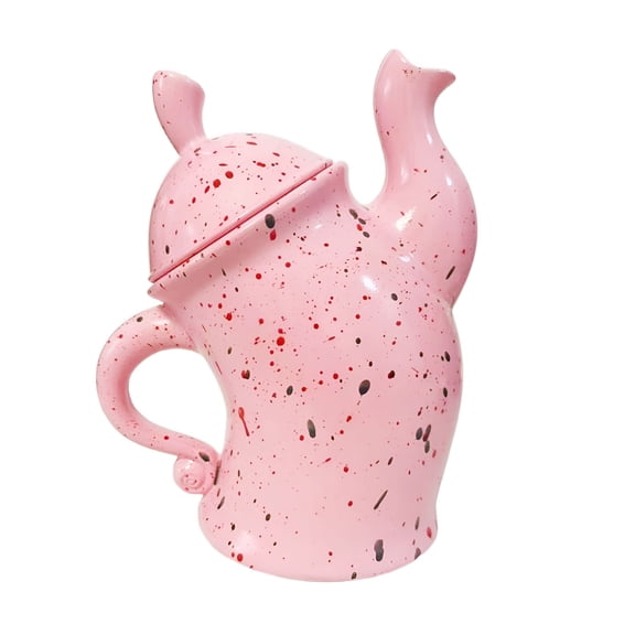 ACDANC Canister with Attitude,Cute Sassy Tea Pot Storage with Airtight Lid Fun Food Jar Stylish Teapot Ceramics Lid,Creative for Coffee,Tea,Sugar,And Spices Ceramic Teapot