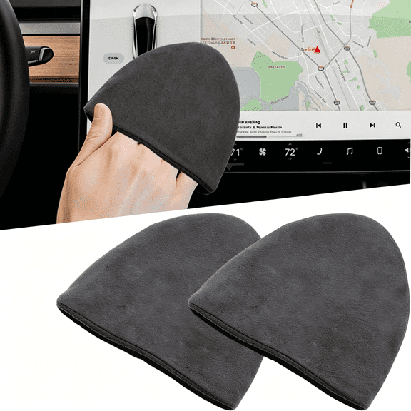 ACDANC Car Screen Cleaner,4.723.93" Microfiber Auto Screen Cleaning Pad,Foldable Touch Screen Cleaner Cloth for Vehicle Dashboard Lcd Display,Interior Car Accessories (Triangle,2Pcs)