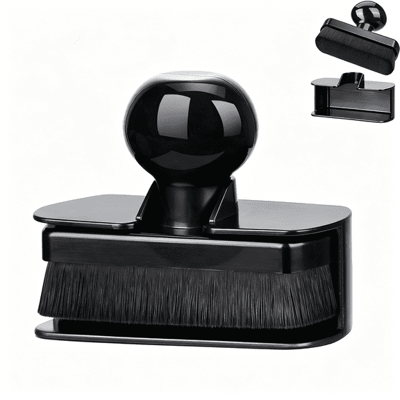 ACDANC Car Tire Shine Applicator,Large Tire Shine Brush - Automotive Tire Dressing Applicator Brush with Storage Stand for Tire Detailing & Car Wash Kit, Black, 3.6 Inch Length (Black)
