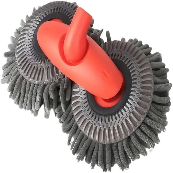 ACDANC Car Wash Mop with Long Handle, Telescopic Car Wash Brush, Double Head Microfiber Car Wash Mop, 360 Rotating Long Handle Car Cleaning Kit Brush, Windshield Window Cleaning Kit for Car