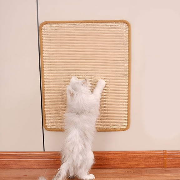 ACDANC Carpet Cat Scratching Mat Sisal, Sisal Fabric Large Cat Scratching Pad for Indoor Cats with Sticky Tapes, Cat Scratching Rug Wall Scratchers for Indoor Cats