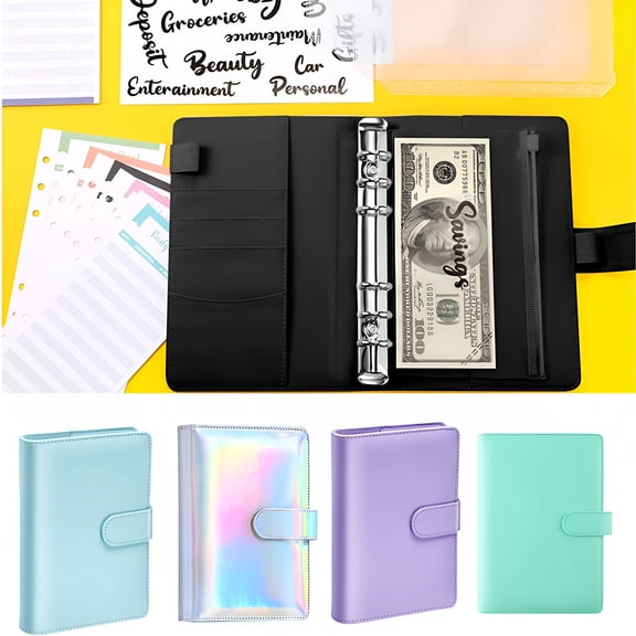ACDANC Cash Envelopes Wallet - Finances Organizer Calendar Budget Planner Notebook with Weekly & Monthly Planner,for Budgeting,Savings,Home,Office,Gift