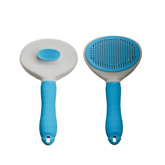 ACDANC Cat Brush Gentle Cat Brush for Shedding Rounded Stainless Steel Teeth Cat Grooming Supplies,Pink&Blue