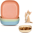 thumbnail image 1 of ACDANC Cat Food Bowl Set,6 Inch Wide Shallow Cat Bowl for Relief Whisker Fatigue,Small Flat Cats Dish,Shallow Pet Feeding Dish Or Plate for Kittens and Small Dogs(4Pcs), 1 of 7