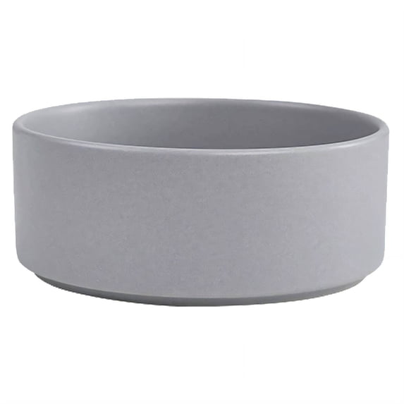 ACDANC Cat Food Bowl,Splash-Proof Design Dog Bowls,Wide Mouth Design Cat Water Bowl,15.5cm,Gray