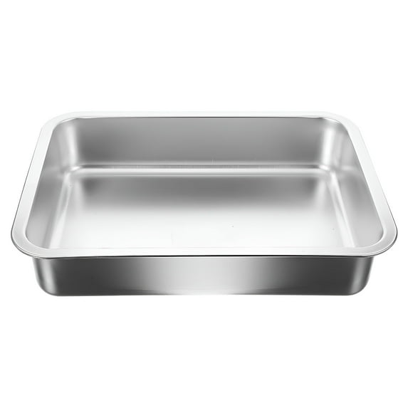 ACDANC 2026 New Cat Litter Box Low Entry Stainless Steel Litter Box Small Cat Litter Box Open Kitten Litter Box, 14.17"X10.63"X2.76"