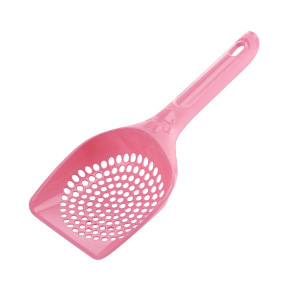 ACDANC Cat Litter Scoop-Deep Mesh Sifting Scooper,Non Stick Plastic with Super Strong Handle for Litter Box,Red,Small Hole