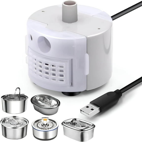ACDANC Cat Water Fountain Replacement Water Pump for 3.2L/108oz Automatic Stainless Steel Pet Fountain
