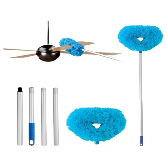 ACDANC Ceiling Fan Cleaner Kit with Extendable Pole (6-12ft) - Removable Washable Microfiber Duster Head - Safe Dust Removal Tool for High Ceilings,AC Vents & Light Fixtures - Includes Storage Bag