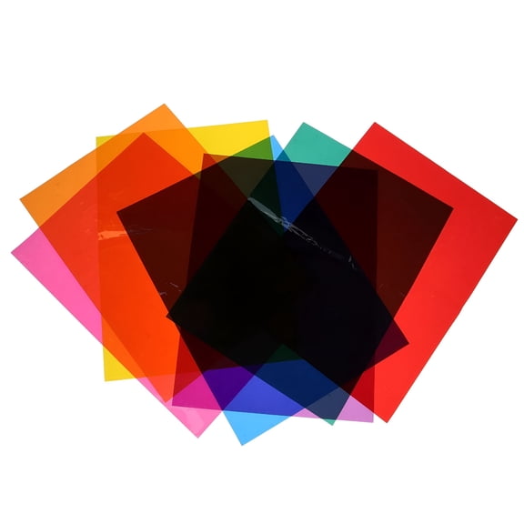 CCOCC Cellophane Wrapping Paper Assorted Color 21Sheets 11.4X8.3In