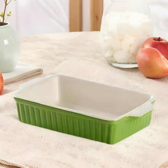 ACDANC Ceramic Bakeware Casserole Dishes for Oven Dessert Dish Serving Dish Large Lasagna Pan Deep for Oven for Camping Cake Picnics Rectangular