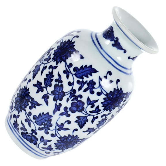 ACDANC Ceramic Ginger Jar Vase Multi Purpose Decorative with Lid Porcelain Jars Asian Ginger Jar for Home Decor Countertop Home Floral Arrangement Blue Flower Ceramic Vases for Home Decor