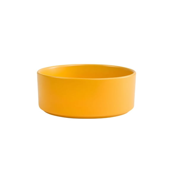 ACDANC Ceramic Pet Bowl for Dogs and Cats,Weighted Non-Slip Dog Bowls Food and Water Dish,Durable Pets Feeding Bowls Suitable for Small,Medium,And Large Dogs-Yellow