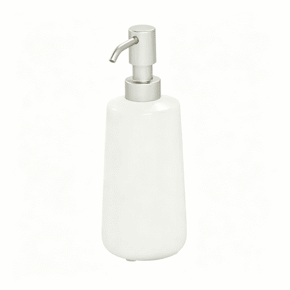 ACDANC Ceramic Refillable Tall Soap Dispenser,Coconut White