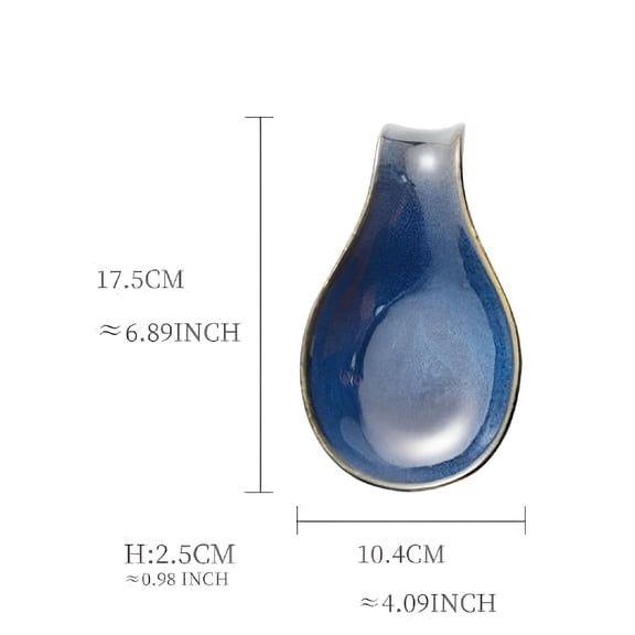 ACDANC Ceramic Spoon Rest Kitchen Counter Spoon Holder Cooking Utensil Rest Teaspoon Rest Coffee Spoon Rest Cooking Spoon Rest Dipping Dish