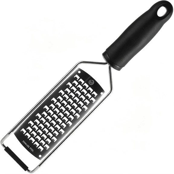 ACDANC Cheese Grater Handheld,Stainless Steel,Non Slip Grip,12"|Flat Plane Kitchen Grater with Handle for Grating Hard Cheese,Cabbage,Onion Etc,Medium Coarse Hand Held Grater Tool
