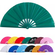ACDANC Clack Fan for Line Dancing - Chinese Solid Kung Fu Tai Chi Handheld Fan,Edm Festival Gift for Men/Women Dance Performances