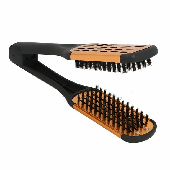 ACDANC Clamp Hair Brush Spring Elasticity Softness Beard Breathability Double Sided Flat Brush