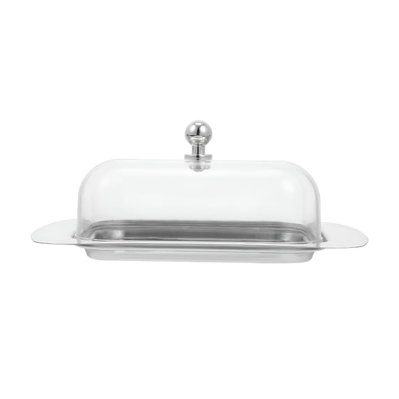 ACDANC Classic Butter Dish with Lid Stainless Steel Butter Keeper Box Covered Butter Serving Tray Butter Case Container with Cover for Fridge Refrigerator
