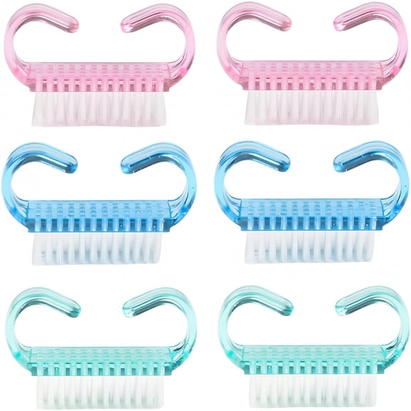 ACDANC Cleaner Finger Nail Scrub Brush Nail Hand Scrubbing Cleaning Brush Plastic Handle Nail Transparent Handle Nail Brush Nail Brushes