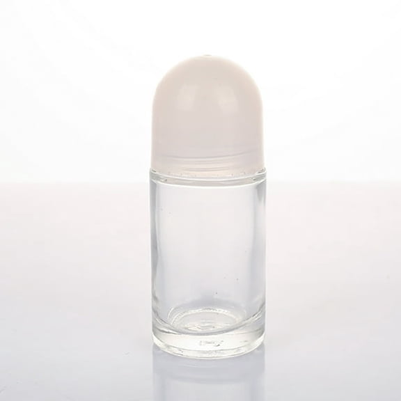 ACDANC 50Ml Large Transparent Glass Bottle with Roller Ball-Massage Oil,Cosmetic,Perfume Dispenser-Durable Leak-Proof Container for Diy&Travel