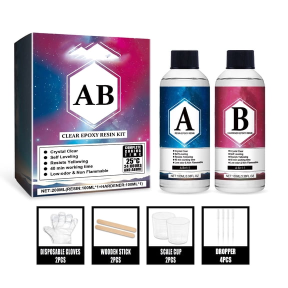ACDANC Clear Epoxy Resin Kit 200Ml