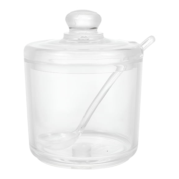 ACDANC Clear Glass Sugar Bowl Set with Lid and Spoon - 330ML