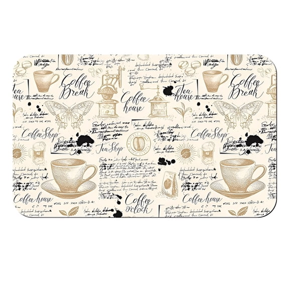 ACDANC Coffee Bar Mat Accessories for Countertop Absorbent Hide Stain Rubber Backed Dish Drying Mats for Kitchen Counter Draining Pad Fit Under Coffee Maker Coffee Pot Espresso Machine (20X12In)