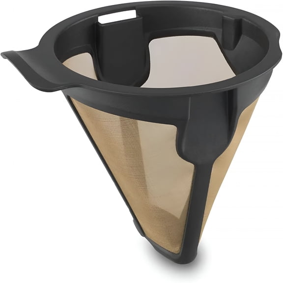 ACDANC Coffee Permanent Filter for Hot And Cold Brewed System, for Coffee Grounds, Gold Tone Filter