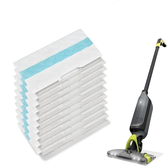 ACDANC Compatible with Vacmop Pro Replacement Pads 10 Pack for Vm252,Vm250,Vm200,Vc205,Qm250,Vm190,Vmp30,Vm200P12,Microfiber Pads for Hard Floors