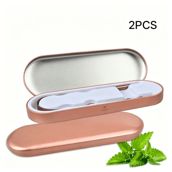 ACDANC Copper Tongue Scraper for Adults(2 Pack),100% Pure Copper,Naturally Anti-Microbial,Banishes Bad Breath and Maintains Oral Hygiene,Tongue Cleaner with Travel Case,Easy to Use and Clean