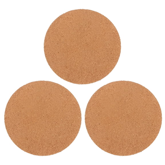ACDANC Cork Plant Coaster Round Mat: Soft Corkboard Pad (8")