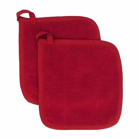 ACDANC Cotton Terry Cloth Pot Holder Set Hot Pads,Pot Holders Kitchen Hot Pad,2-Pack