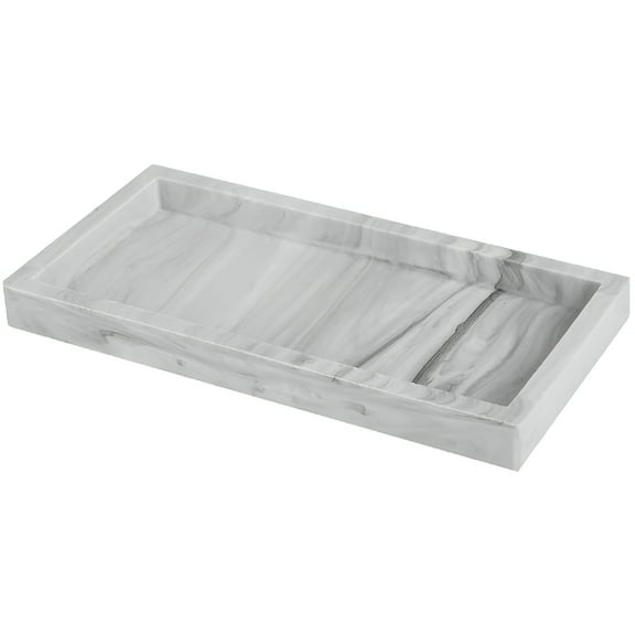 ACDANC Counter Tray Vanity Tray Silicone Storage Tray Marble Tray for Bathroom Kitchen Living Room