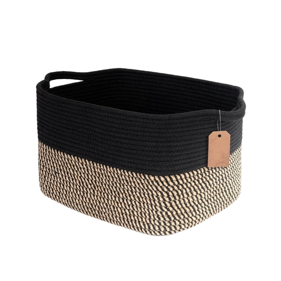 ACDANC Cube Storage Bins-Towel,Book,Cloth,Shoes,Closet Shelf Woven Baskets for Office,Baby Laundry,Toys,13''X10''X9'' Baskets for Organizing Storage Bins