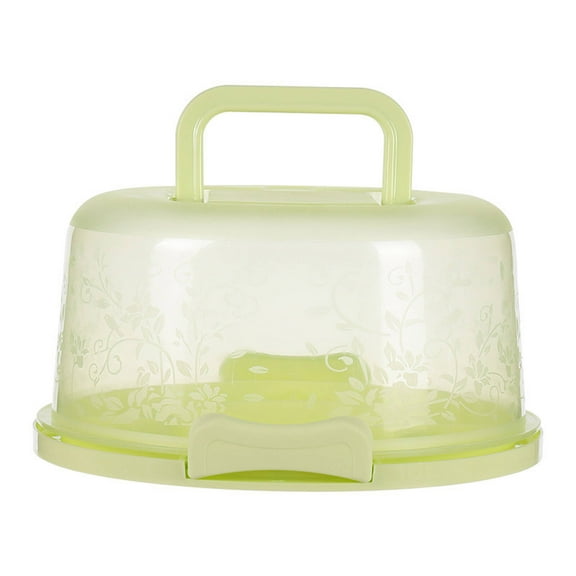 ACDANC Cupcake Containers,Easy to Pick Up Pie Carrier with Lid and Handle,Secure Fastener Pie Container with Lid,Green