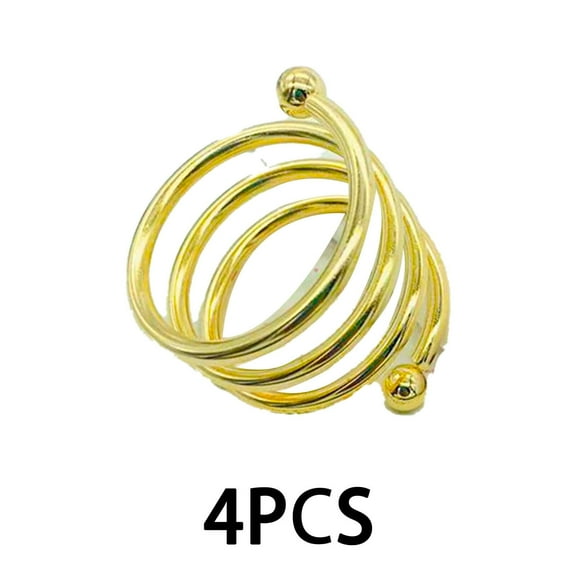 ACDANC Curved Napkin Rings,Modern Metal Napkin Ring,Napkin Rings for Place Settings,Gold Napkin Rings for Elegant Dining,Gold