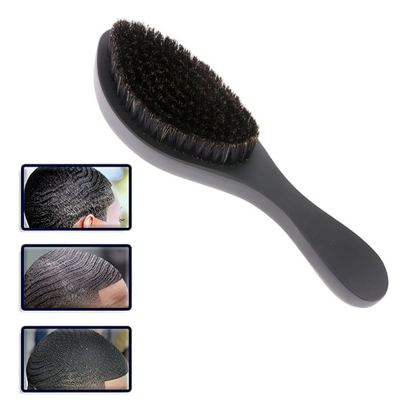 ACDANC Curved Soft Boar Bristle Wave Hair Brush Wooden Handle Premium Magic Wave Brush