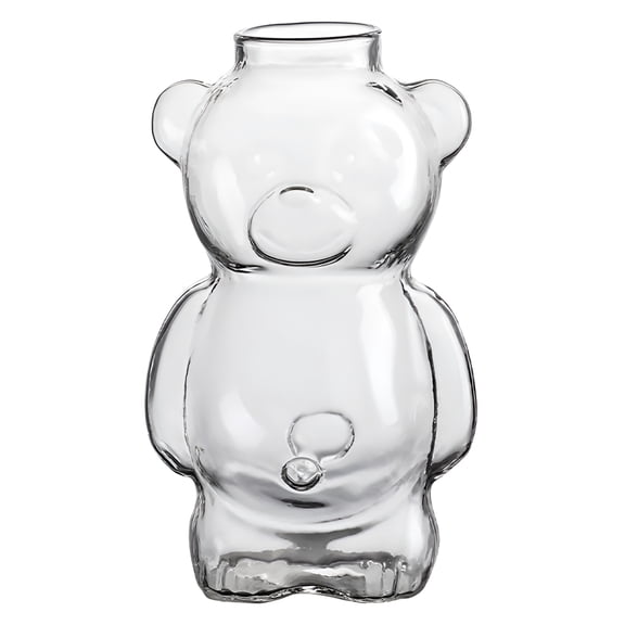 ACDANC Cute Bear Shaped Glass Cup Cocktail Glass Coffee Mugs Beverage Glasses Goblet Cute Glass Cups