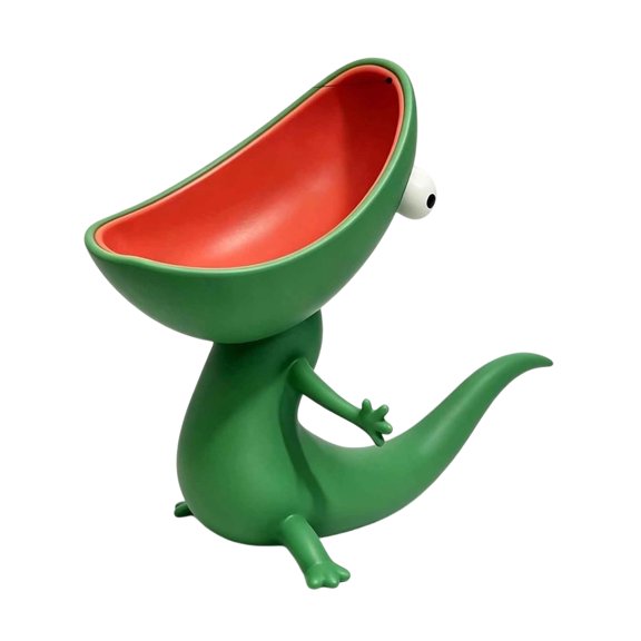 ACDANC Cute Lizard-Shaped Soap Dish with Drainage Hole Cartoon Reptile Accessory Tray; Bathroom Countertop and Desktop Decorative Ornament bathroom trays for counter