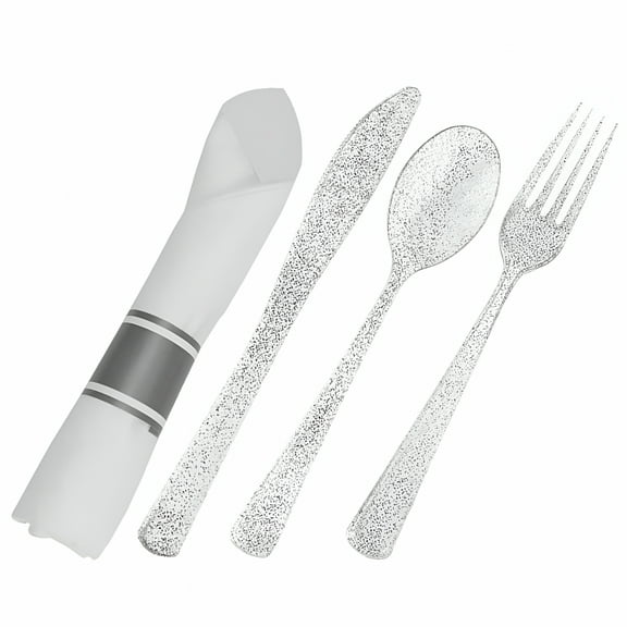 ACDANC Cutlery Disposable Kitchen Utensils Party Travel Dinner Household Flatware Tissue Paper Plastic