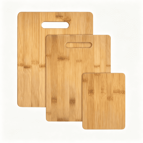 ACDANC Cutting Board Set, 3 Reversible Cutting Boards for Kitchen | Small, Medium & Large Bamboo Boards for Everyday Meal Prep. Smooth, Knife-Friendly Surface for Meat, Produce, Cheese & Bread.