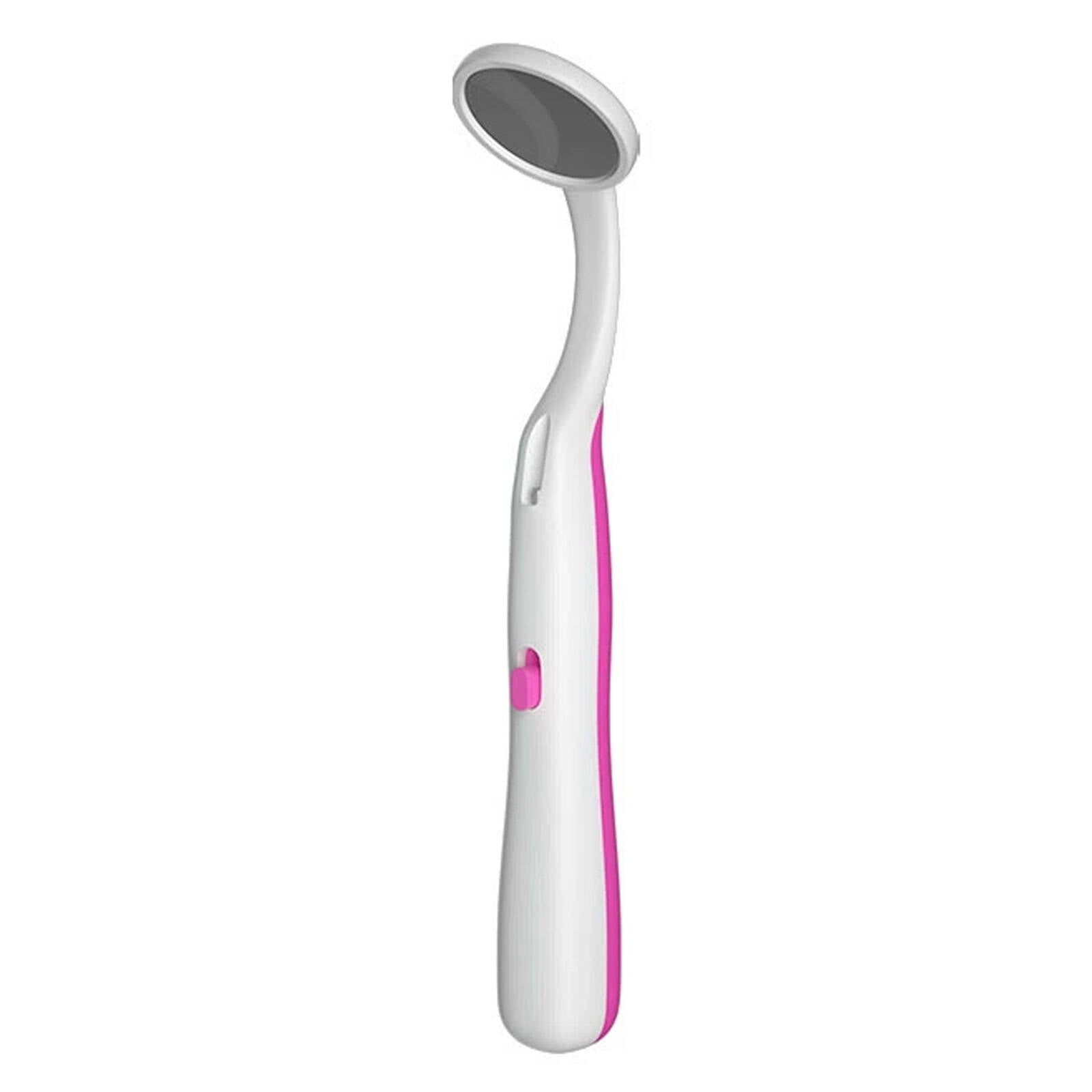ACDANC Dental Mirror Led Lighting Dental Mirror for Teeth Anti-Fog Design Mirror Led for Dental Clear Visibility Pink