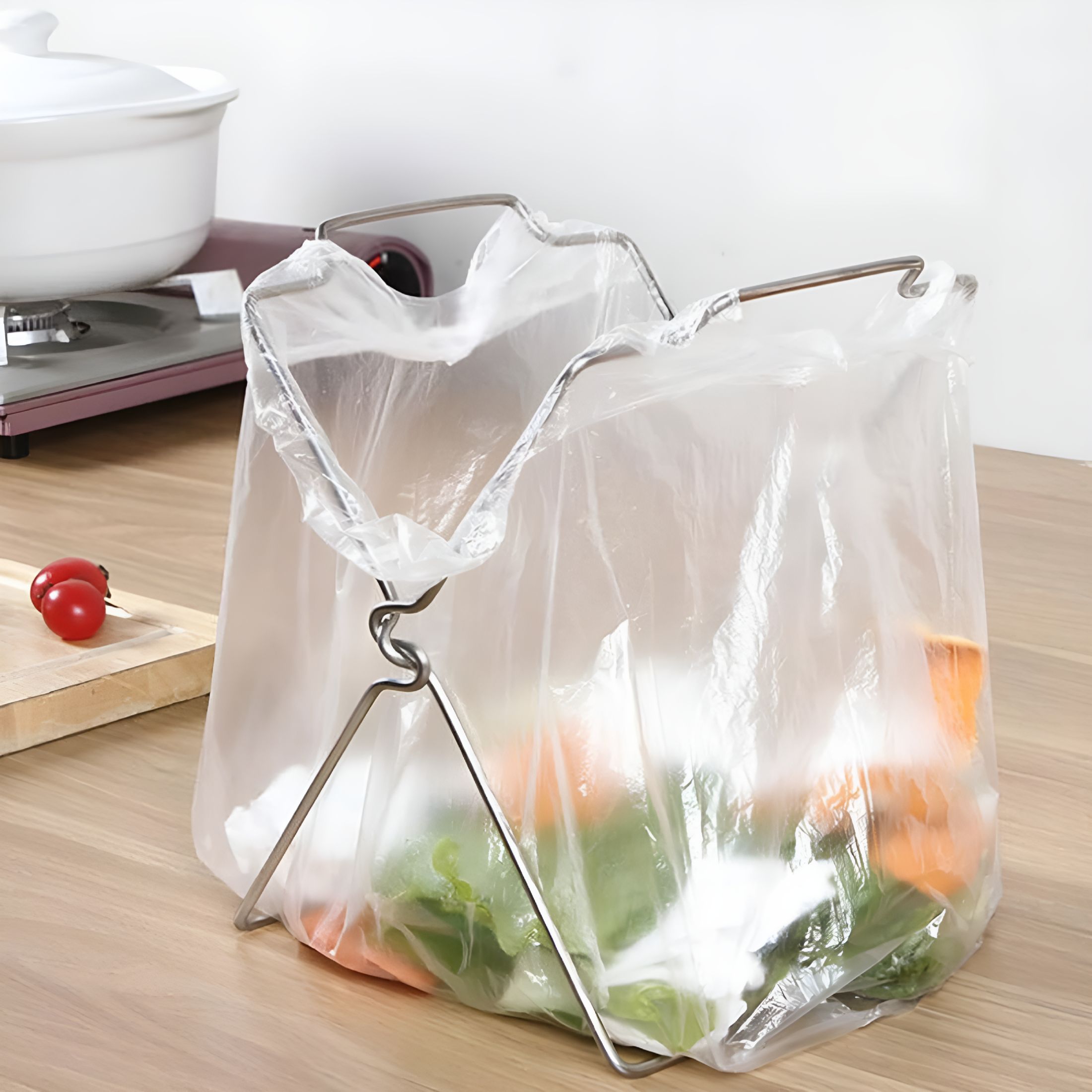 Garbage Bag Rack Stack ACDANC Desktop Trash Bag Holder 10.62*10.62 in Small Garbage Bag Rack ...