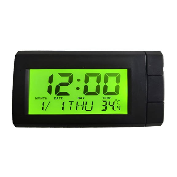 ACDANC Digital Clock,Car Clock Green Numbers Digital Clock Large Display,Glow-In-The-Dark Display Small Digital Clock,Green