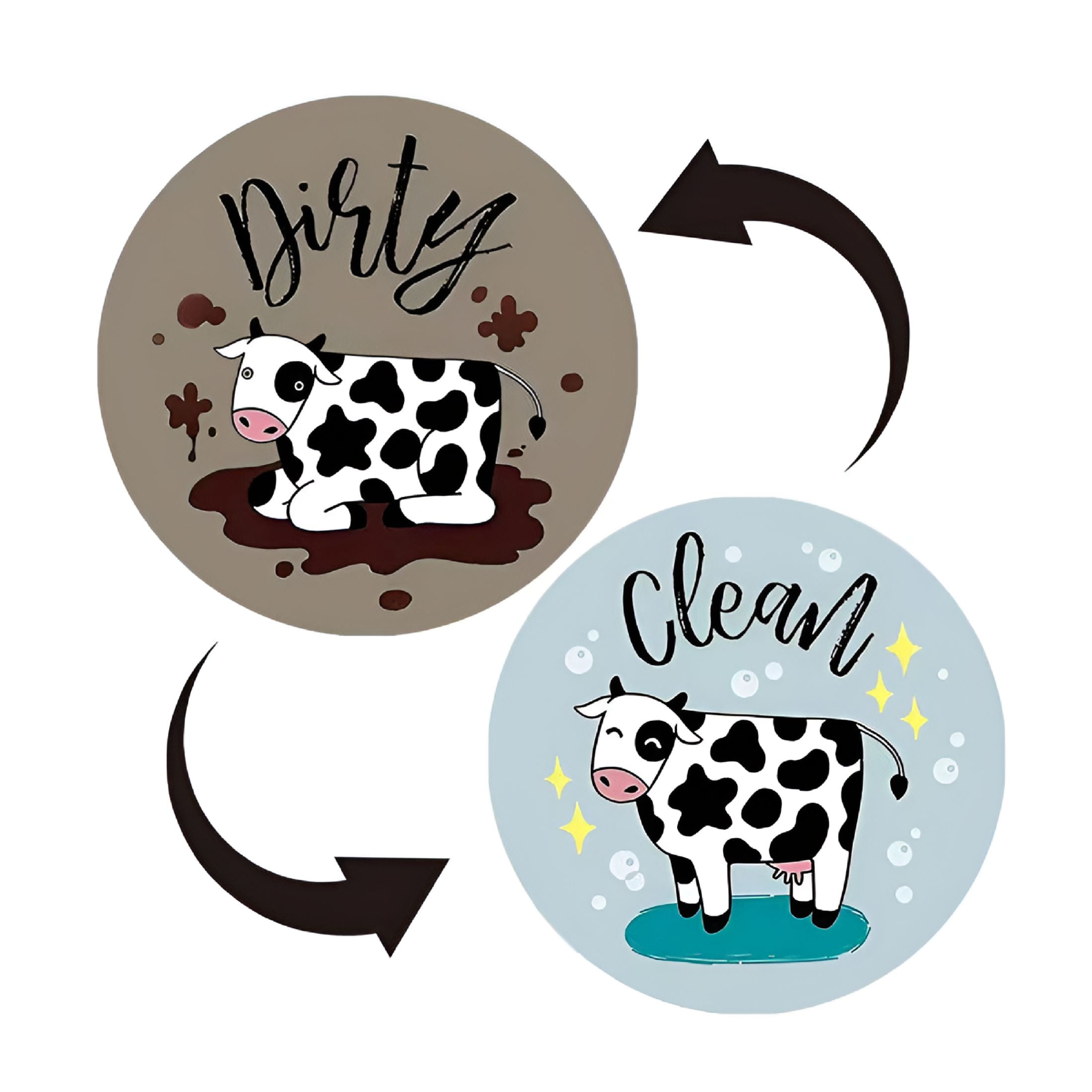 ACDANC Dishwasher Magnet Clean Dirty Sign,Farmhouse Rustic Clean Dirty ...