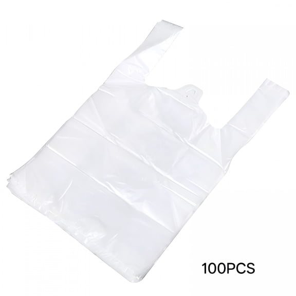 ACDANC Disposable Food Storage Bags  100 Pack, Clear PE Plastic Bags 7.9in x 11.8in, for Kitchen, Takeout, or Produce Packaging