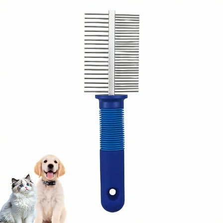 ACDANC Dog Comb,Dog Combs for Grooming Matting,For Long/Short Hair Dematting Comb for Dogs,Blue