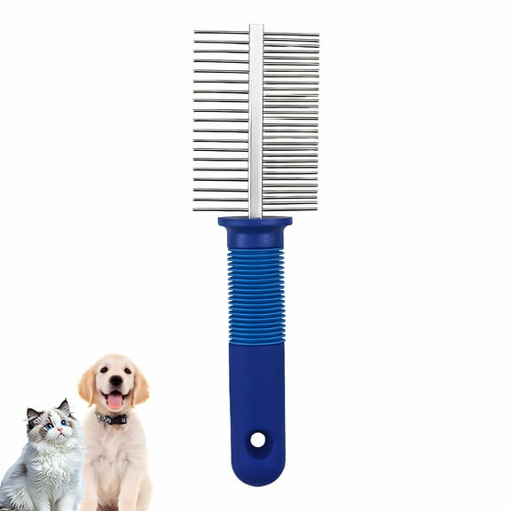 ACDANC Dog Comb,Dog Combs for Grooming Matting,For Long/Short Hair Dematting Comb for Dogs,Blue