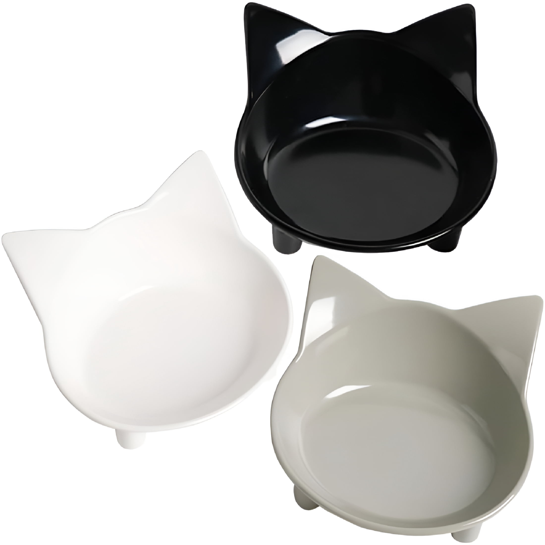 Acdanc Rabbit ACDANC Dog Food Bowl; Cat Bowl – Non-Slip, Wide, Shallow Pet Dish for ...